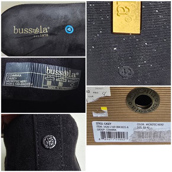 Sport Mocs Bussola Casey Coimbra Size EU42 US 11-11.5 Black MicroSuede Shoes - Picture 7 of 13